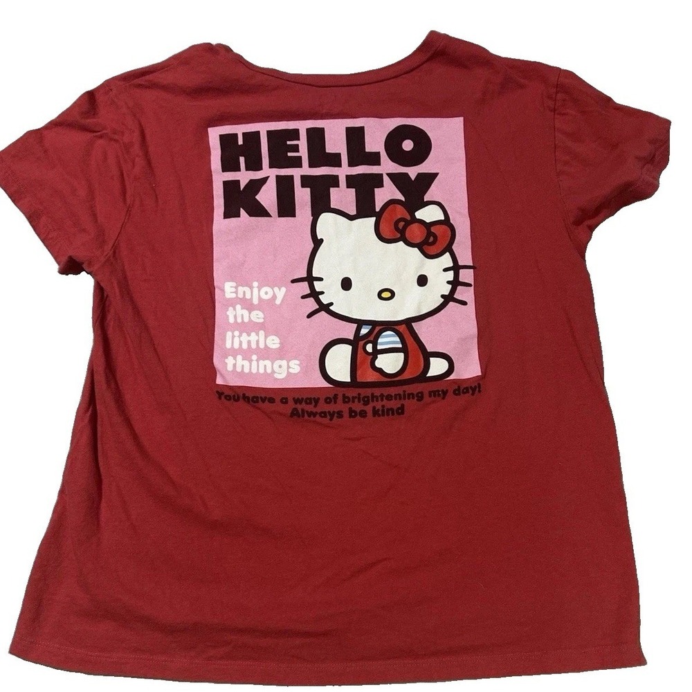 Hello Kitty T Shirt Size Large Enjoy The Little Things. Sanrio Graphic Tee !